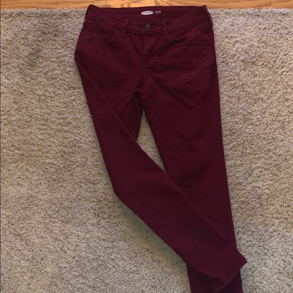 red jeggings old navy